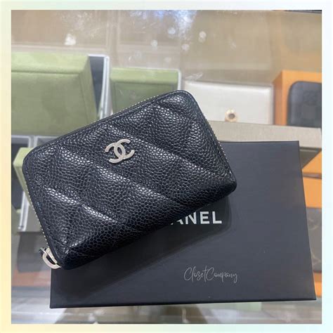 card holder wallet chanel|chanel card holder zip wallet.